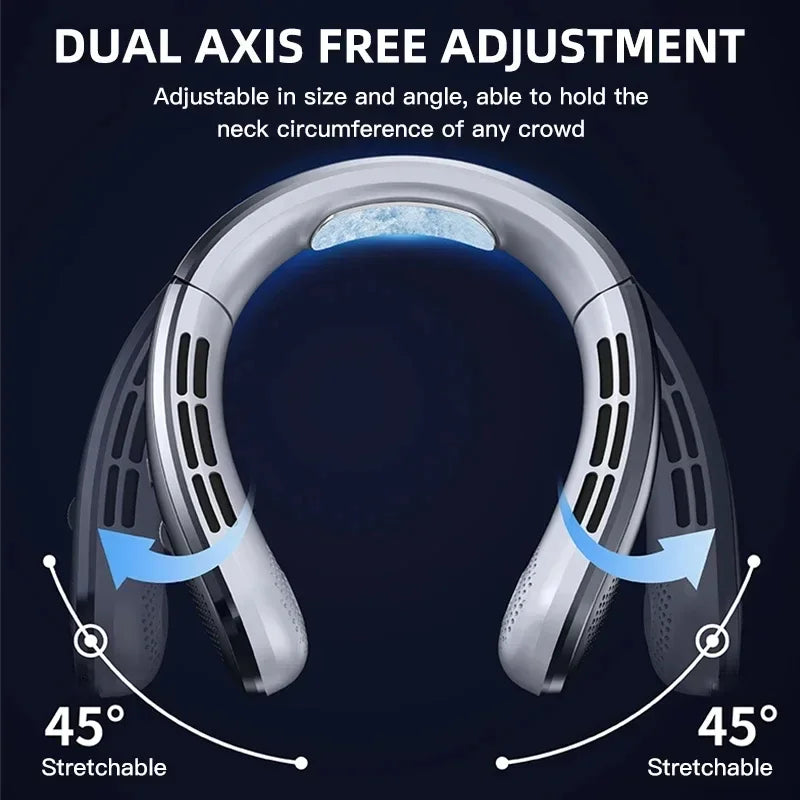 Portable Neck Fan With 8000mAh Battery – Adjustable Airflow