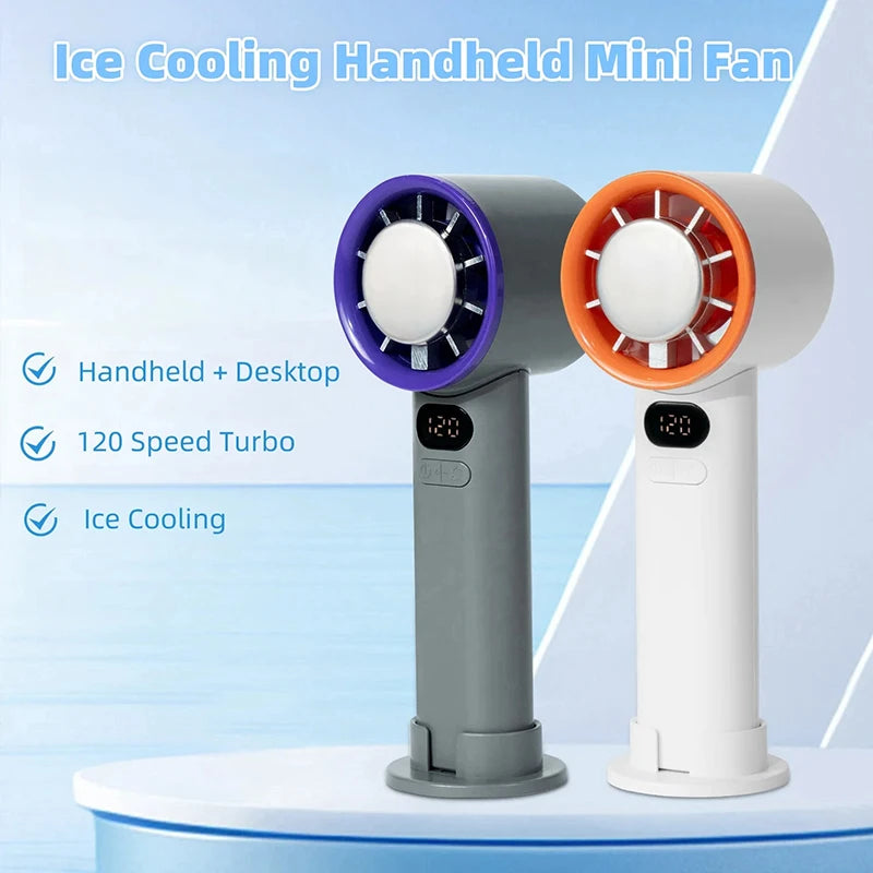 Mini Handheld Fan With 120 Speed Settings – Instant Ice Cooling