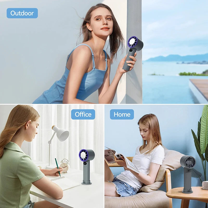 Mini Handheld Fan With 120 Speed Settings – Instant Ice Cooling