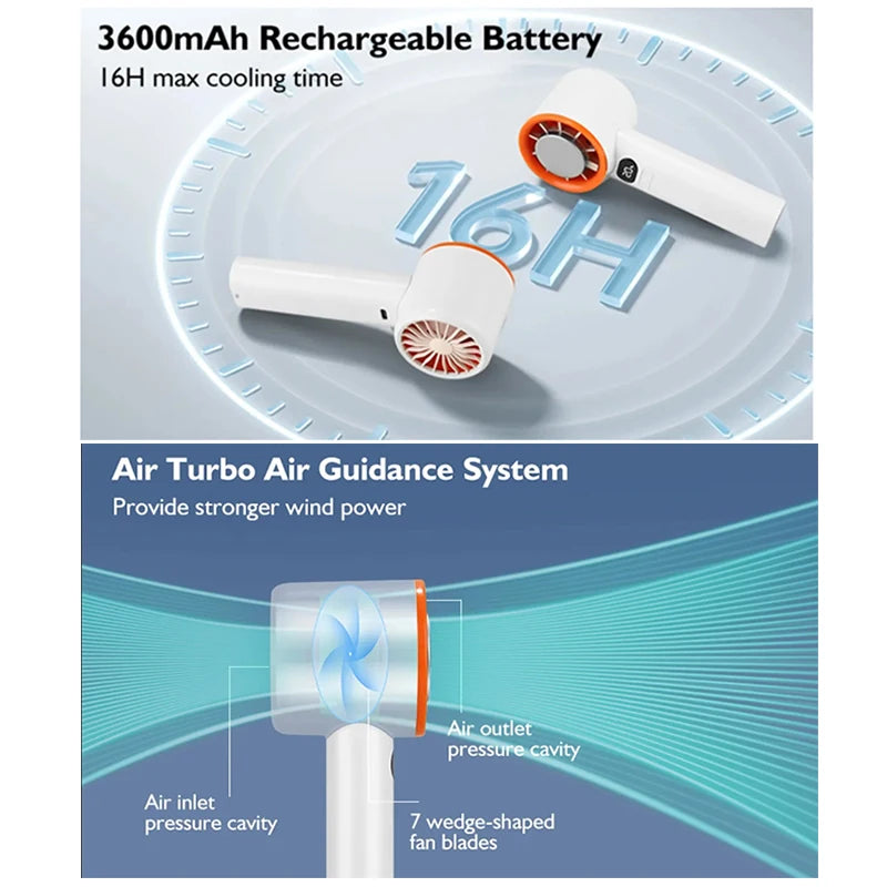 Mini Handheld Fan With 120 Speed Settings – Instant Ice Cooling